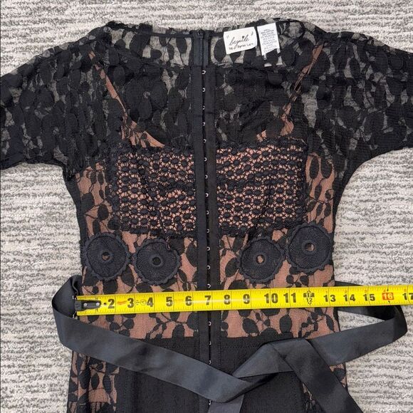 New Anthropologie Byron Lars Carissima Sheath Dress Lace Black Size 2 - Picture 10 of 15